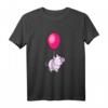 Fröhliches Schwein mit rotem Ballon T-Shirt – Buntes Tiermotiv für Kinder, Geburtstag & Reisegeschenke