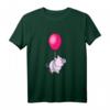 Fröhliches Schwein mit rotem Ballon T-Shirt – Buntes Tiermotiv für Kinder, Geburtstag & Reisegeschenke