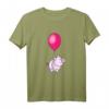 Fröhliches Schwein mit rotem Ballon T-Shirt – Buntes Tiermotiv für Kinder, Geburtstag & Reisegeschenke