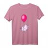 Fröhliches Schwein mit rotem Ballon T-Shirt – Buntes Tiermotiv für Kinder, Geburtstag & Reisegeschenke
