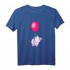 Fröhliches Schwein mit rotem Ballon T-Shirt – Buntes Tiermotiv für Kinder, Geburtstag & Reisegeschenke