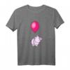 Fröhliches Schwein mit rotem Ballon T-Shirt – Buntes Tiermotiv für Kinder, Geburtstag & Reisegeschenke