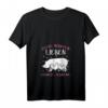 Damen Echte Mädchen Lieben Hühner & Schweine Spruch T-Shirt mit V-Ausschnitt – Perfektes Geschenk für landwirtschaftliche Mädchen und Tierliebhaberinnen