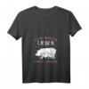 Damen Echte Mädchen Lieben Hühner & Schweine Spruch T-Shirt mit V-Ausschnitt – Perfektes Geschenk für landwirtschaftliche Mädchen und Tierliebhaberinnen