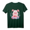 Blumen Schwein T-Shirt - Lustiges Tiermotiv für Tierliebhaber, Bauern und Landwirte, ideales Geschenk zu Weihnachten & Geburtstag