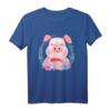 Blumen Schwein T-Shirt - Lustiges Tiermotiv für Tierliebhaber, Bauern und Landwirte, ideales Geschenk zu Weihnachten & Geburtstag