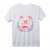 Blumen Schwein T-Shirt - Lustiges Tiermotiv für Tierliebhaber, Bauern und Landwirte, ideales Geschenk zu Weihnachten & Geburtstag