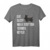 Scottie Hund T-Shirt für Liebhaber & Besitzer - Klassisch geschnitten, doppelt genähter Saum, perfekt für Scottie Hunde Fans