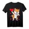 Dabbing Shiba Inu Heart Valentines Day T-Shirt für Hundeliebhaber – Trendiges Partner-Shirt für Männer und Frauen, ideal als Geschenk zum Valentinstag, Geburtstag oder Weihnachten