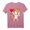 Dabbing Shiba Inu Heart Valentines Day T-Shirt für Hundeliebhaber – Trendiges Partner-Shirt für Männer und Frauen, ideal als Geschenk zum Valentinstag, Geburtstag oder Weihnachten