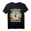 Lustiges Shiba Inu Oma T-Shirt mit Vintage Sonnenuntergang - World's Best Shiba Inu Grandma, perfektes Geschenk für Hundeliebhaberinnen