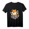 Kawaii Shiba Inu T-Shirt mit Sakura und Kirschblüte - Perfekt für Anime- und Manga-Fans, Otaku & Japan-Liebhaber