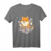 Kawaii Shiba Inu T-Shirt mit Sakura und Kirschblüte - Perfekt für Anime- und Manga-Fans, Otaku & Japan-Liebhaber