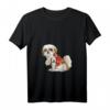 Damen I Love Mom Tattoo Shih Tzu Mom - Lustiges Muttertagsgeschenk mit V-Ausschnitt für Hundeliebhaberinnen