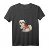 Damen I Love Mom Tattoo Shih Tzu Mom - Lustiges Muttertagsgeschenk mit V-Ausschnitt für Hundeliebhaberinnen