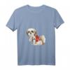 Damen I Love Mom Tattoo Shih Tzu Mom - Lustiges Muttertagsgeschenk mit V-Ausschnitt für Hundeliebhaberinnen