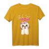Shih Tzu Dog Mom T-Shirt mit Blumen - Süßes Geschenk für Hundemütter, Tierliebhaber und Shih Tzu Fans