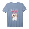 Shih Tzu Dog Mom T-Shirt mit Blumen - Süßes Geschenk für Hundemütter, Tierliebhaber und Shih Tzu Fans