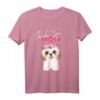 Shih Tzu Dog Mom T-Shirt mit Blumen - Süßes Geschenk für Hundemütter, Tierliebhaber und Shih Tzu Fans