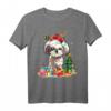 Christmas Shih Tzu Xmas Lights Reindeer Santa Shih Tzu Dog T-Shirt - Lustiges Weihnachtsoutfit für Hundeliebhaber, Familien & Rescue Dogs