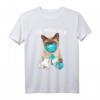 Siamkatze lustiger Katze Iiih Menschen trägt Gesichtsmaske T-Shirt – Humorvolles Design für Maskenträger & Katzenliebhaber