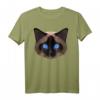 Siamkatze Polygon Katze T-Shirt – Geschenkidee für Katzenliebhaber, Katzenpapa & Katzenmama mit blauen Augen für Freizeit & Spiele