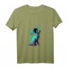 Damen Galaxy Saturn Planet Siamese Cat T-Shirt mit V-Ausschnitt – Perfektes Geschenk für Katzen- und Space-Liebhaber zu Geburtstagen, Weihnachten & mehr