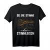 Vegan Tierschutz Sei die Stimme der Stimmlosen Geschenk T-Shirt - Für Tierliebhaber, Umweltschützer & Vegane Freunde