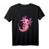 Süßes rosa Axolotl T-Shirt mit Plüsch-Optik und Boba Tea Design – Perfektes Geschenk für Kinder, Jungen und Mädchen zum Geburtstag oder Weihnachten