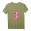 Süßes rosa Axolotl T-Shirt mit Plüsch-Optik und Boba Tea Design – Perfektes Geschenk für Kinder, Jungen und Mädchen zum Geburtstag oder Weihnachten