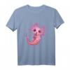 Süßes rosa Axolotl T-Shirt mit Plüsch-Optik und Boba Tea Design – Perfektes Geschenk für Kinder, Jungen und Mädchen zum Geburtstag oder Weihnachten