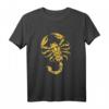Goldenes Skorpion Sternzeichen T-Shirt mit Goldfolie – Stylisches Tier- und Astrologie-Design für Skorpion-Geborene