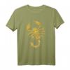 Goldenes Skorpion Sternzeichen T-Shirt mit Goldfolie – Stylisches Tier- und Astrologie-Design für Skorpion-Geborene