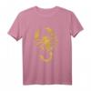 Goldenes Skorpion Sternzeichen T-Shirt mit Goldfolie – Stylisches Tier- und Astrologie-Design für Skorpion-Geborene