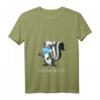 Damen Abstand halten Stinktier mit Mundschutz T-Shirt mit V-Ausschnitt – Lustiges Tiermotiv für Tierliebhaber, Kinder & Geburtstagsgeschenk