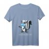 Damen Abstand halten Stinktier mit Mundschutz T-Shirt mit V-Ausschnitt – Lustiges Tiermotiv für Tierliebhaber, Kinder & Geburtstagsgeschenk