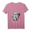 Damen Abstand halten Stinktier mit Mundschutz T-Shirt mit V-Ausschnitt – Lustiges Tiermotiv für Tierliebhaber, Kinder & Geburtstagsgeschenk