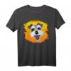 Schnauzer Hund Motiv mit Sonnenuntergang - Sommer T-Shirt für Schnauzer Mama, Papa, Gassi & Hundetraining