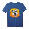 Schnauzer Hund Motiv mit Sonnenuntergang - Sommer T-Shirt für Schnauzer Mama, Papa, Gassi & Hundetraining
