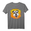 Schnauzer Hund Motiv mit Sonnenuntergang - Sommer T-Shirt für Schnauzer Mama, Papa, Gassi & Hundetraining