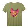 Sphynx Katze Kätzchen mit Sonnenbrille Retro T-Shirt - Perfektes Geschenk für Katzenliebhaber zu Geburtstag & Weihnachten