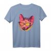 Sphynx Katze Kätzchen mit Sonnenbrille Retro T-Shirt - Perfektes Geschenk für Katzenliebhaber zu Geburtstag & Weihnachten