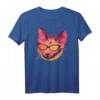 Sphynx Katze Kätzchen mit Sonnenbrille Retro T-Shirt - Perfektes Geschenk für Katzenliebhaber zu Geburtstag & Weihnachten