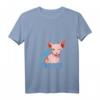 Damen No Hair Don't Care Pop Art Sphynx Katze T-Shirt mit V-Ausschnitt – Lustiges Geschenk für Katzenliebhaber, Haarlose & Humorvolle Tierfreunde