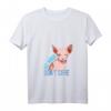 Damen No Hair Don't Care Pop Art Sphynx Katze T-Shirt mit V-Ausschnitt – Lustiges Geschenk für Katzenliebhaber, Haarlose & Humorvolle Tierfreunde