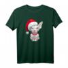 Weiß Sphynx-Katze in Santa Claus Hat Weihnachten T-Shirt – Lustiges Geschenk für Katzenliebhaber & Sphynx-Fans