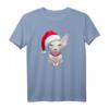 Weiß Sphynx-Katze in Santa Claus Hat Weihnachten T-Shirt – Lustiges Geschenk für Katzenliebhaber & Sphynx-Fans
