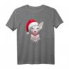 Weiß Sphynx-Katze in Santa Claus Hat Weihnachten T-Shirt – Lustiges Geschenk für Katzenliebhaber & Sphynx-Fans