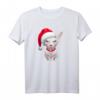 Weiß Sphynx-Katze in Santa Claus Hat Weihnachten T-Shirt – Lustiges Geschenk für Katzenliebhaber & Sphynx-Fans
