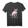 SPHYNX Katze mit Gesichtsmaske Mundschutz T-Shirt – Lustiges Katzenmotiv für Katzenliebhaber, Weihnachts- und Geburtstagsgeschenk